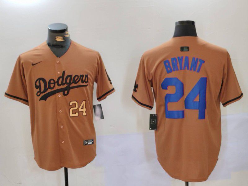 Men Los Angeles Dodgers #24 Bryant army green joint name 2024 Nike MLB Jersey style 1->->